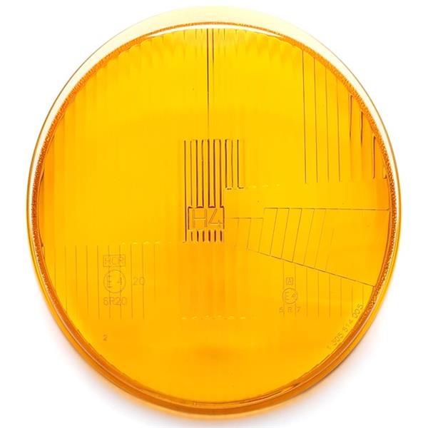 Bosch head light glass yellow H4 symmetrical 911/ 964 yr.mfc. 65 - 94