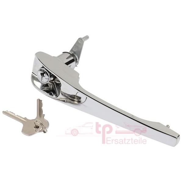 Door handle chrome right with lock cylinder and key OE quality 911/912 yr.mfc. 65 - 68