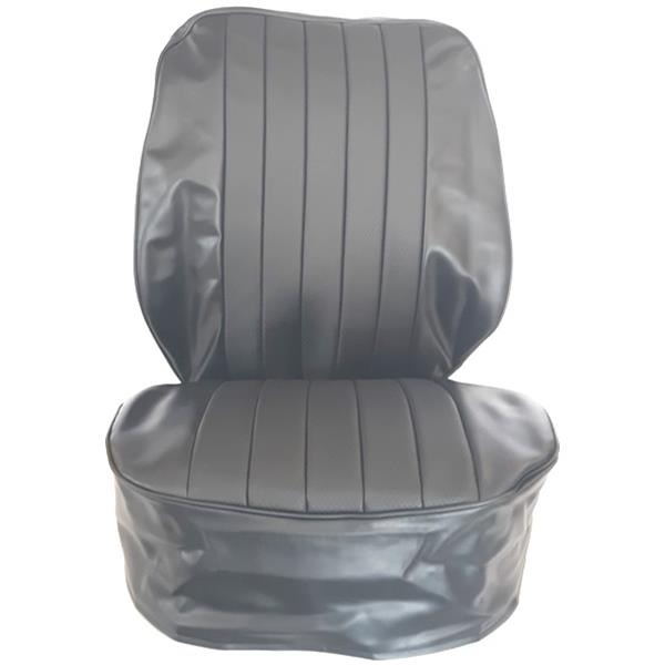 Seat cover 2-pieces , black, artificial leather, 911/ 912 SWB 65 -73