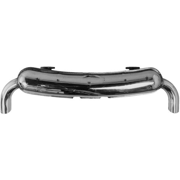 rear muffler stainl. Steel, year 66-73 with two pipes 70mm