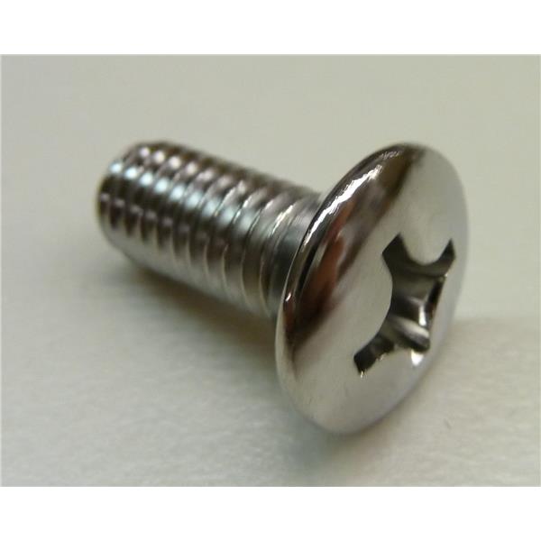 chrome screw for seat M6 1,0 x 16 mm
