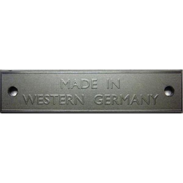 Schild &quot;Made in Western Germany&quot; alle 356