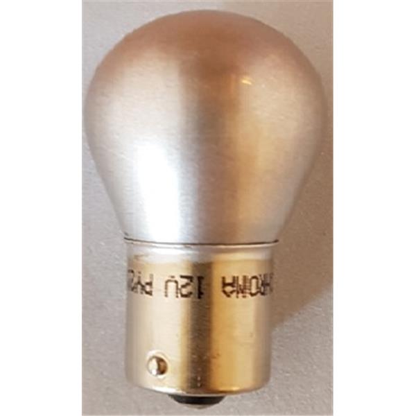 bulb 12V 21W BAU15s clear/ flichering in amber, Made in Germany